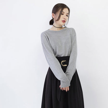 Neu Grau gemütlichen pullover casual o neck gestrickte tops vintage baggy bluse