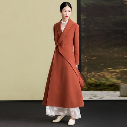 Neue langärmlige Wolloberbekleidung in Übergröße Mäntel Mantel