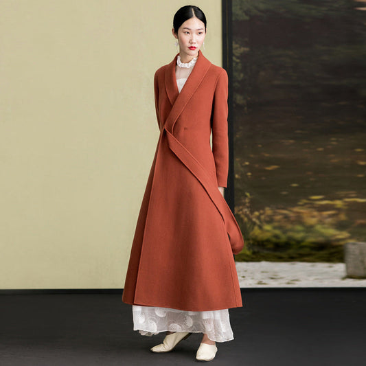 Neue langärmlige Wolloberbekleidung in Übergröße Mäntel Mantel