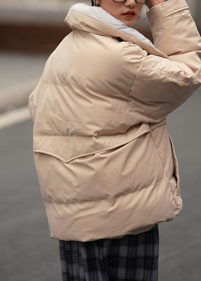 New plus size clothing Jackets nude stand collar patchwork outwear - SooLinen