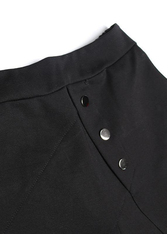 Nine points casual pants women spring and autumn plus size high waist and feet Harlan black pants - SooLinen