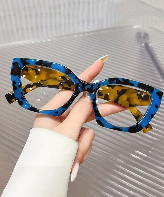 Novelty Blue Yellow Full Frame Reading Glasses