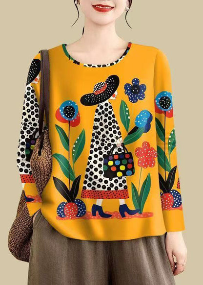 Camisas de algodón con estampados extragrandes novedosos de primavera