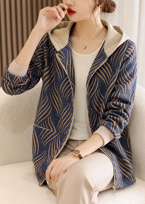 Neuer gelber Kapuzenmantel mit Reißverschluss und Streifen – Frühling