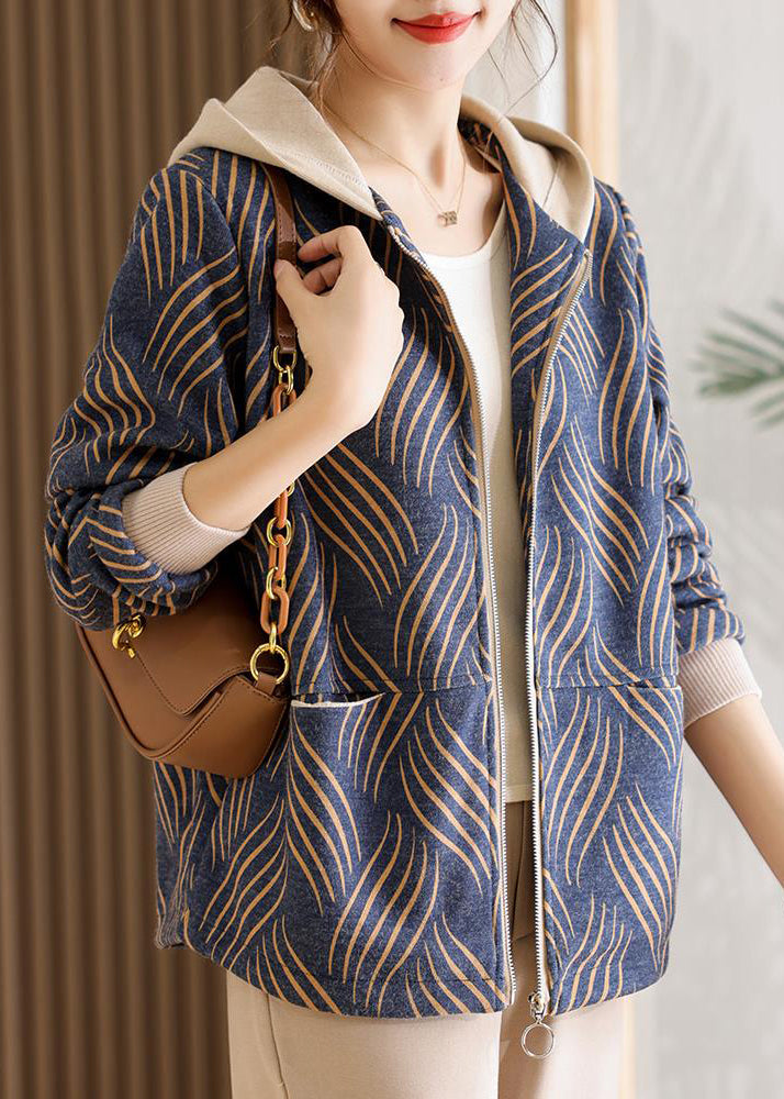 Neuer gelber Kapuzenmantel mit Reißverschluss und Streifen – Frühling