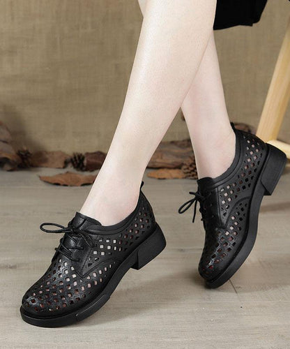 Nude Flat Shoes For Women Genuine Leather Boutique Cross Strap Flat Shoes - SooLinen