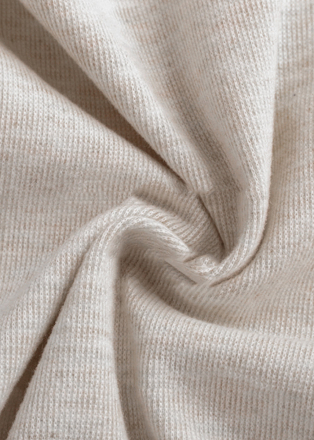 Pantalones anchos de algodón liso con cintura elástica y bolsillos en color avena