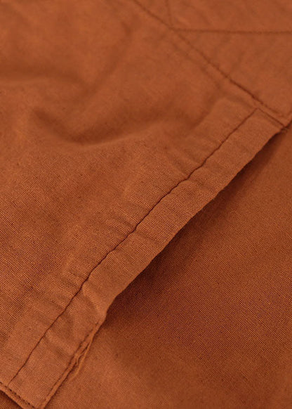 Orange Baumwollhemden Top Kordelzug Kapuze Langarm