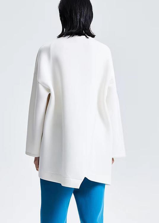 Organic Asymmetrical design cotton Spring Clothes Fabrics Graffiti Print T Shirt - SooLinen