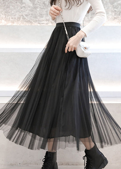 Bio-Schwarzer Mode-Kurzkreis-Herbstrock