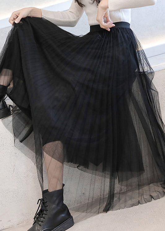 Bio-Schwarzer Mode-Kurzkreis-Herbstrock