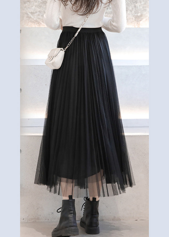 Bio-Schwarzer Mode-Kurzkreis-Herbstrock