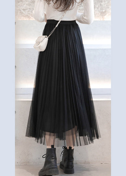 Bio-Schwarzer Mode-Kurzkreis-Herbstrock