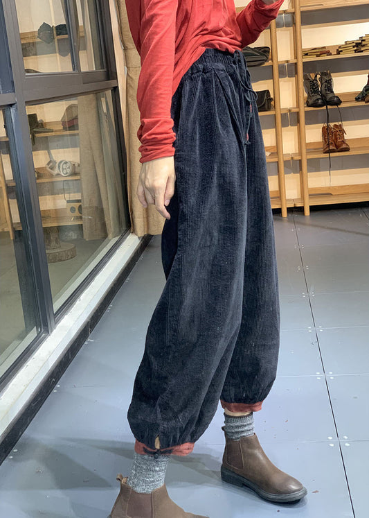 Bio Schwarze Retro Cord Laterne Herbsthose