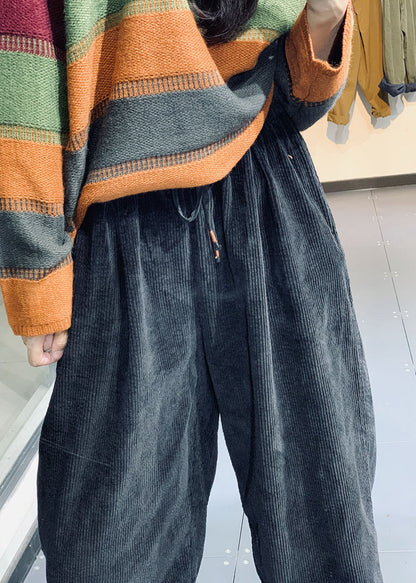 Bio Schwarze Retro Cord Laterne Herbsthose