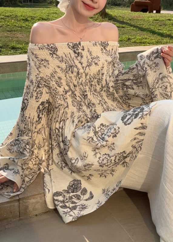 Organic Cold Shoulder Print Shirt Fall