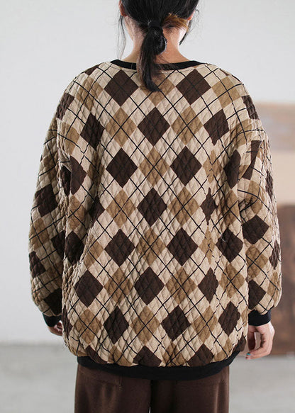 Organic Color block O-Neck Print Pullover Sweatshirt Winter