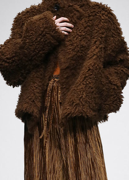 Abrigos de piel sintética abrigados de invierno de mezclilla azul orgánica con cuello alto para usar por ambos lados