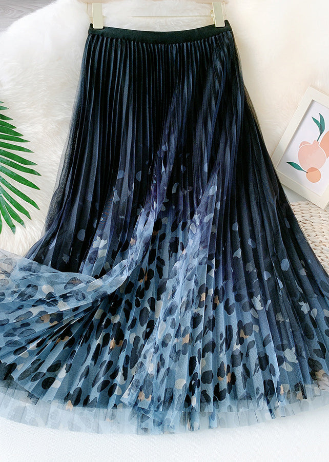 Bio-grüner Leopardenmuster-Mode-Gerade-Herbstrock