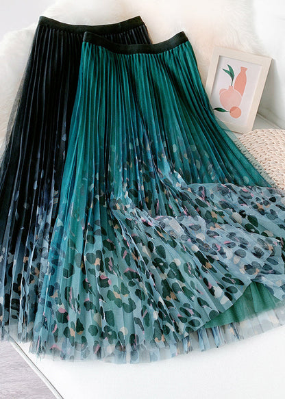 Bio-grüner Leopardenmuster-Mode-Gerade-Herbstrock