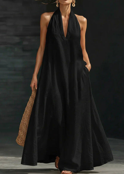 Organic Light Green Oversized Cotton Long Dress Sleeveless