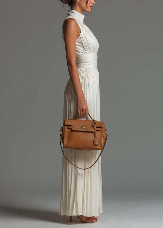 Organic White Wrinkled Zip Up Print Chiffon Jumpsuit Sleevelesse