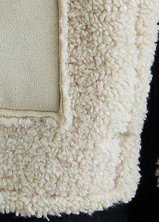 Organic beige coats quality outwear Work Outfits lapel pockets outwears - SooLinen