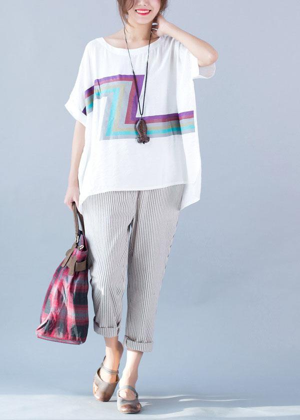 Organic o neck linen tops women blouses Photography white blouses summer - SooLinen