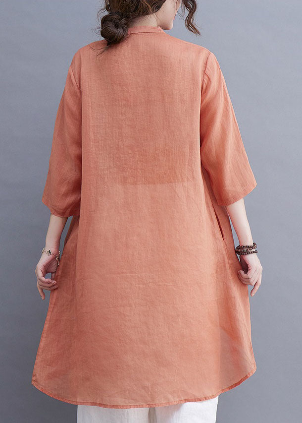 Bio-Baumwolle mit Stickerei in Armeegrün, Blusendesign mit Rundhalsausschnitt, niedriges, hohes Design