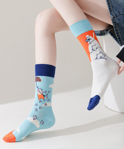Original Asymmetric Combed Cotton Creative Fashion Socks