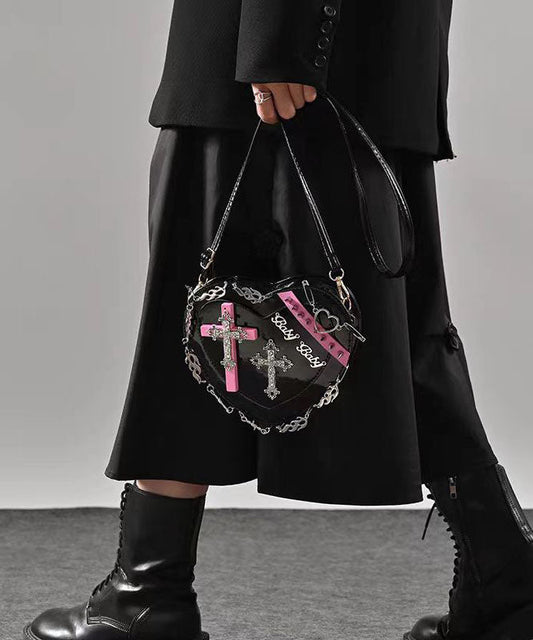 Original Cross Design Nietenherz Messenger Bag