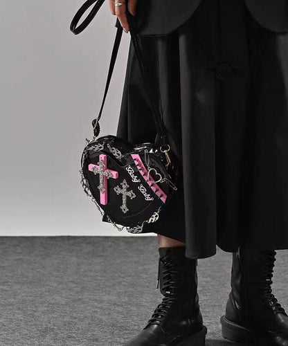 Original Cross Design Nietenherz Messenger Bag
