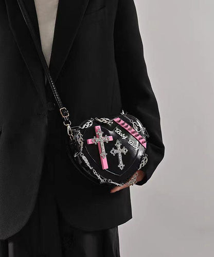 Original Cross Design Nietenherz Messenger Bag