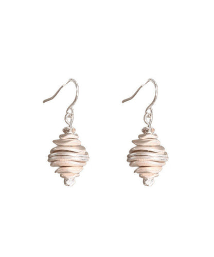 Original Design Beige Copper Overgild Conch Drop Earrings