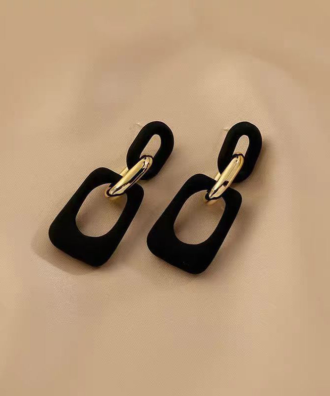 Original Design Black Acrylic Drop Earrings