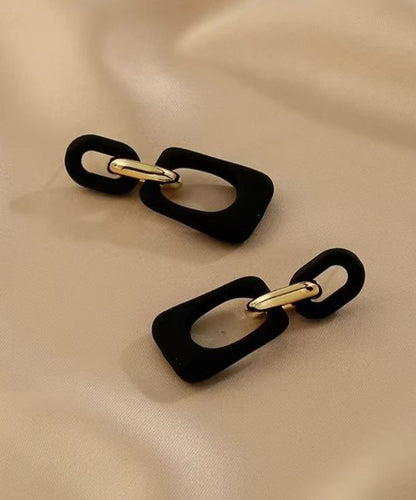 Original Design Black Acrylic Drop Earrings