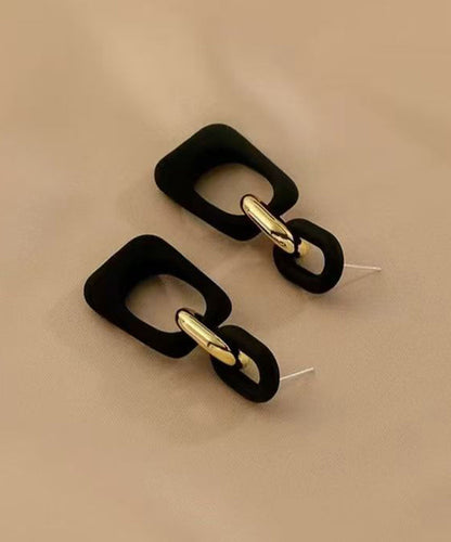 Original Design Black Acrylic Drop Earrings