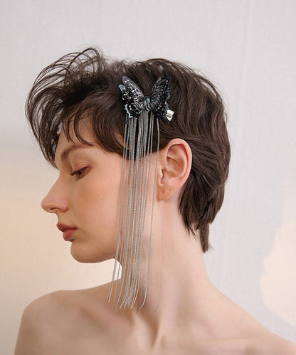 Original Design Black Butterfly Tassels Alloy Hairpin