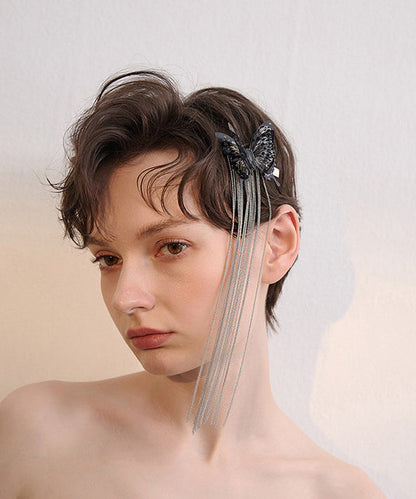 Original Design Black Butterfly Tassels Alloy Hairpin