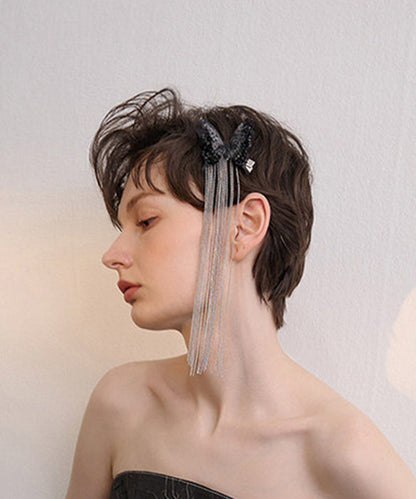 Original Design Black Butterfly Tassels Alloy Hairpin
