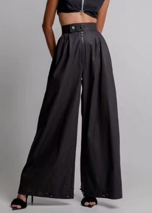 Original Design Schwarze Jeans mit Knopf und Reißverschluss, Sommer