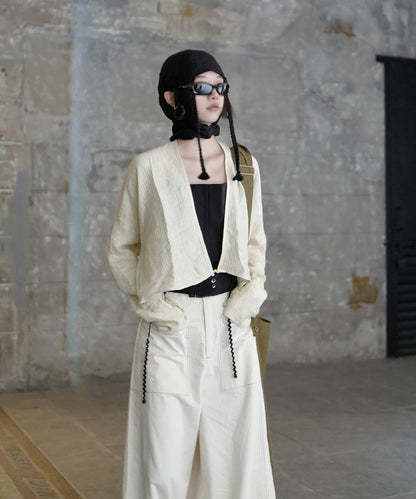 Original Design Black Wrinkled Linen Boonie Hat