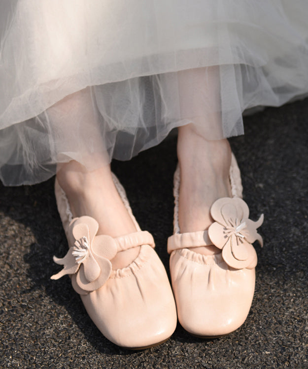 Original Design Brown Penny Loafers Splicing Floral