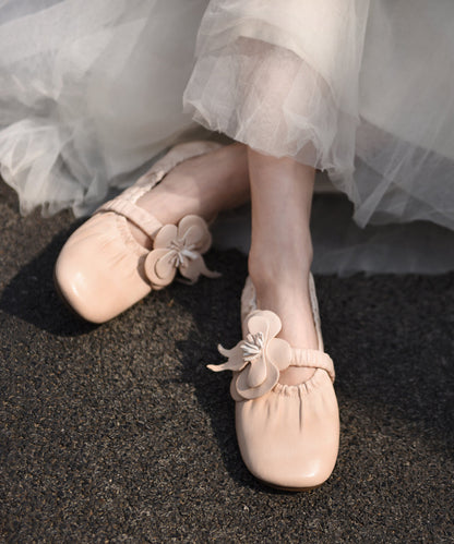 Original Design Brown Penny Loafers Splicing Floral