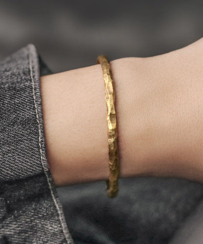 Original Design Concave And Convex Texture Handmade Universal Copper Cuff Bangles