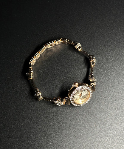 Original Design Gold Metal Alloy Zircon Floral Watches