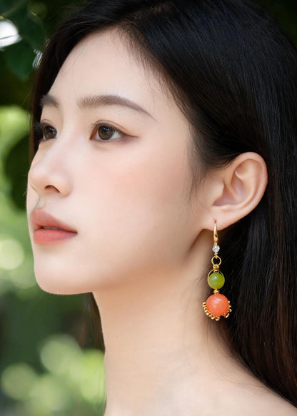 Original Design Gourd Shaped Fine Acrylic Drop Earrings