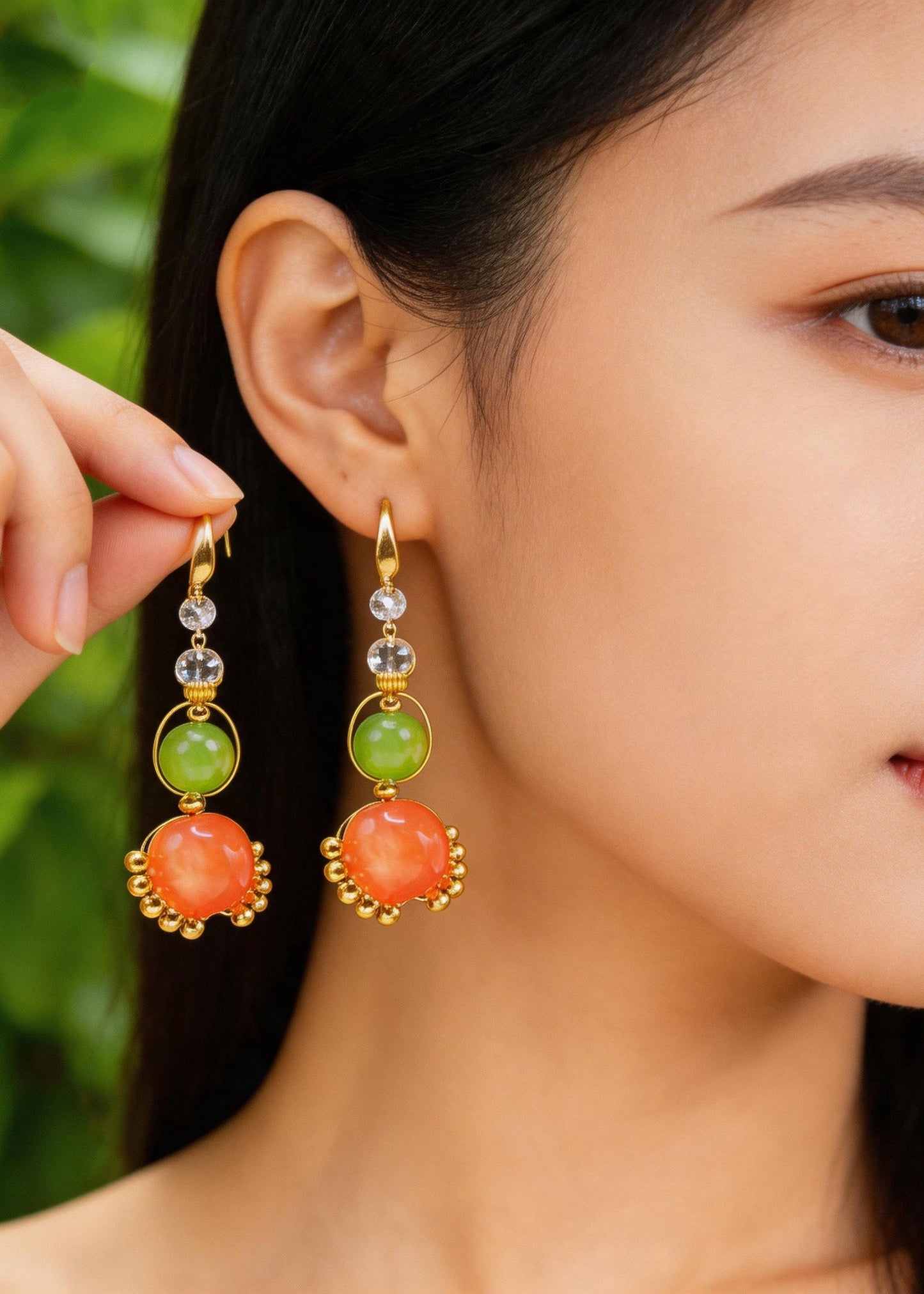 Original Design Gourd Shaped Fine Acrylic Drop Earrings