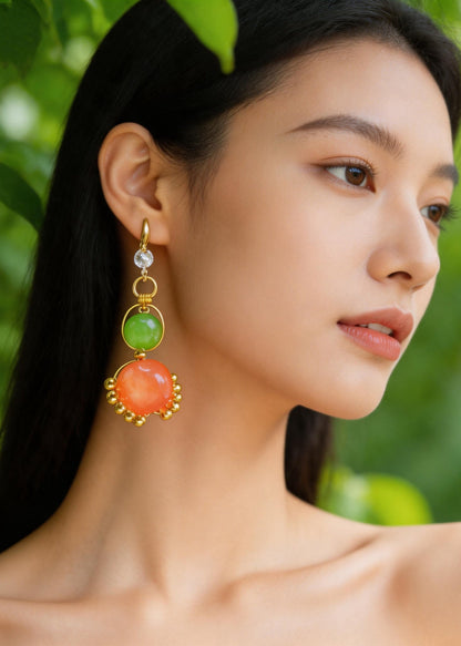 Original Design Gourd Shaped Fine Acrylic Drop Earrings