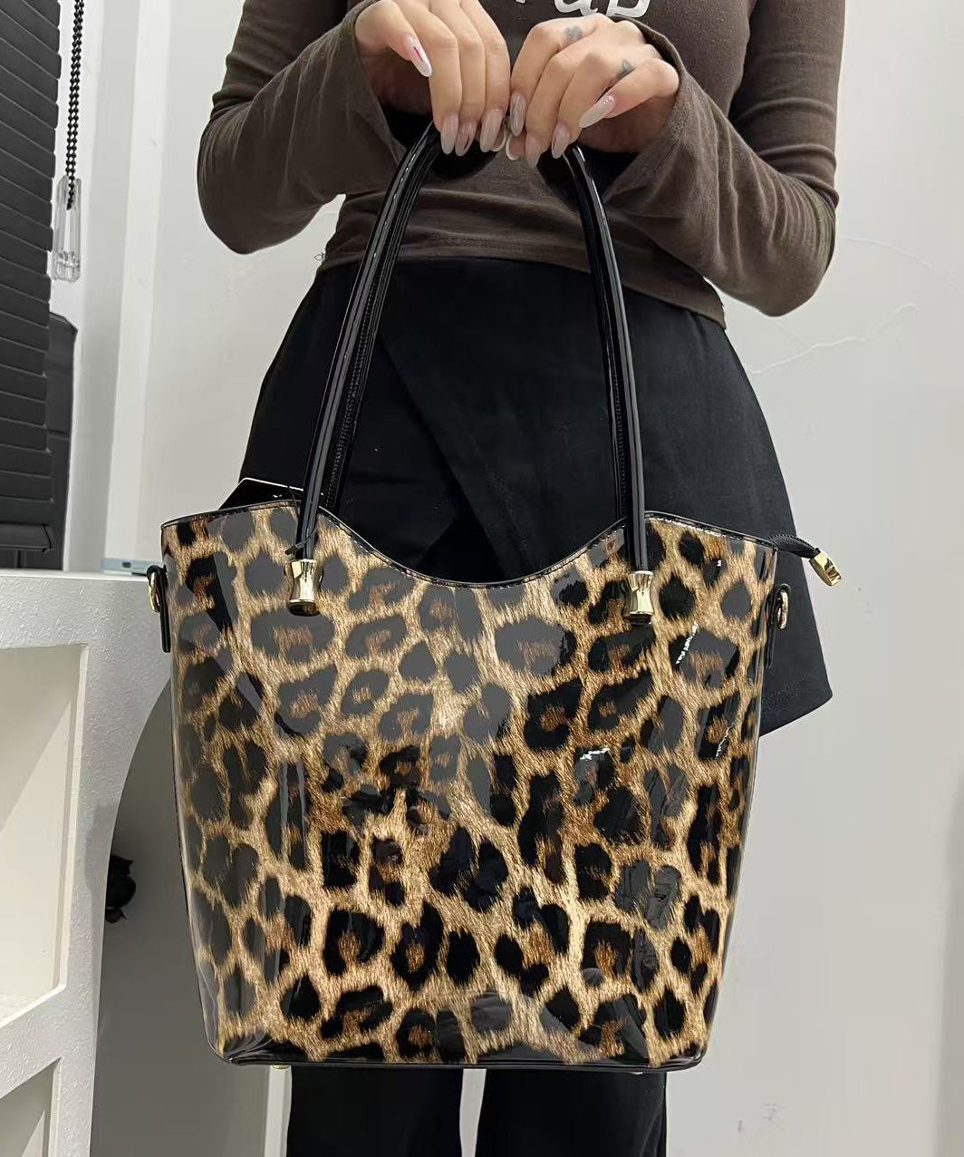 Original Design Leopard Large Capacity Shoulder Bags